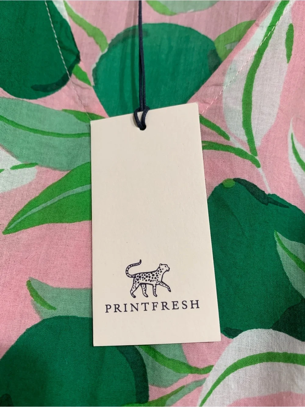 Print Fresh Lime Zest Organic Cotton Caftan OS P - Picture 11 of 15